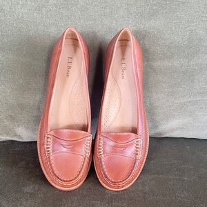 L.L. Bean Women's Tan Leather Loafers
